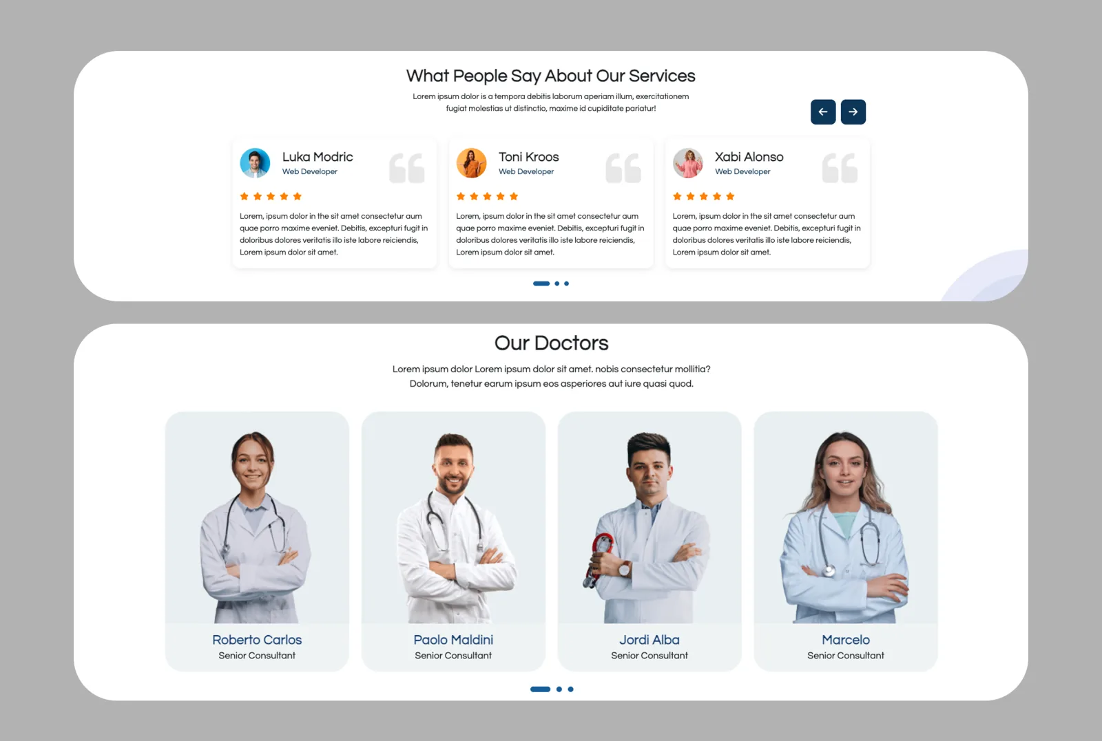 Doctors & Testimonials