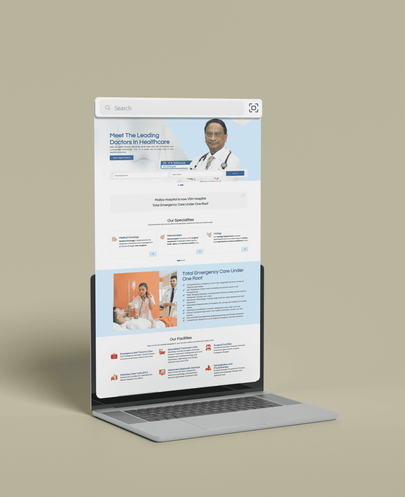 VSH Hospital Appointment Booking Screenshot